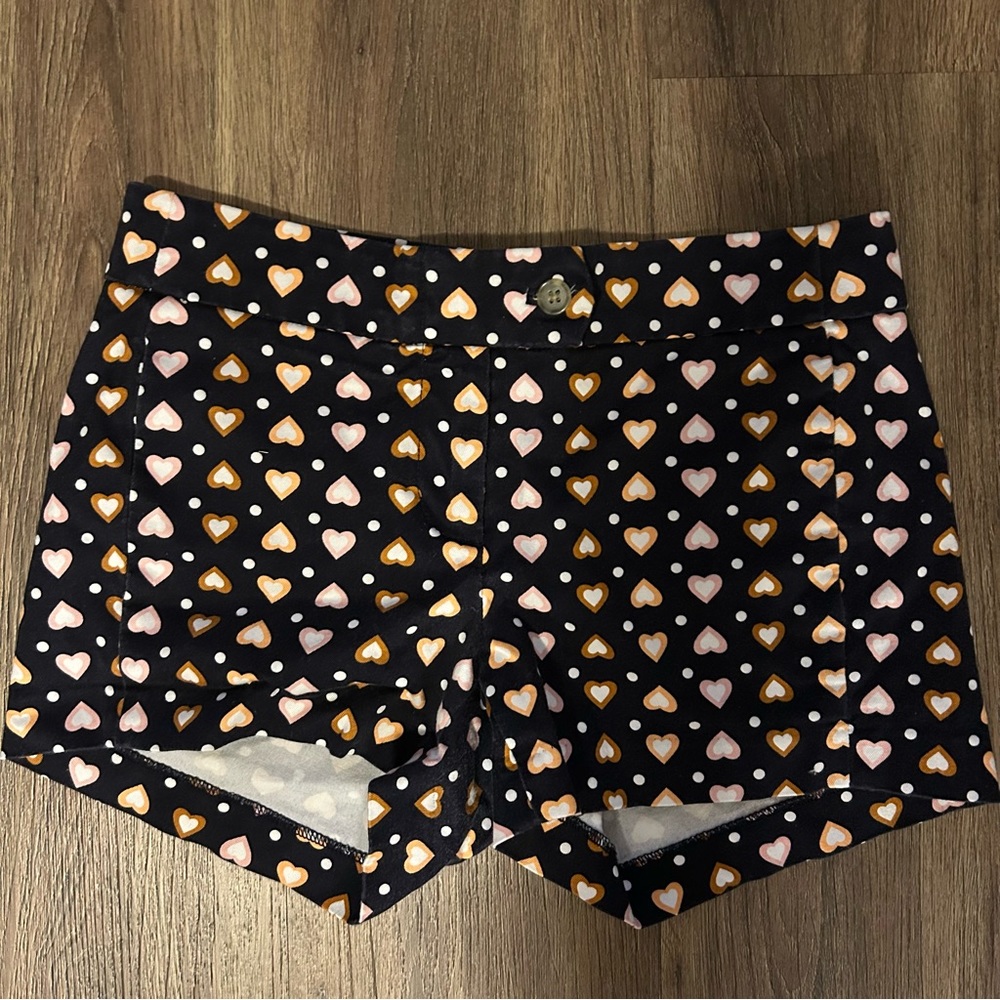 J. Crew Navy Blue Preppy Patterned Chino Hearts Dots 3” Shorts